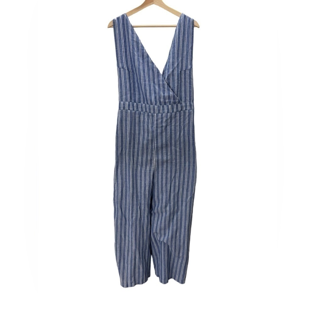 Aura Lightweight Striped Wide Legged Tank Romper Size XL